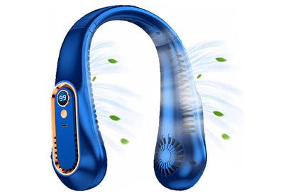 Portable 5 Speed Neck Fan Bladeless Digital Display Neck Air Cooling Fan for Home Travel