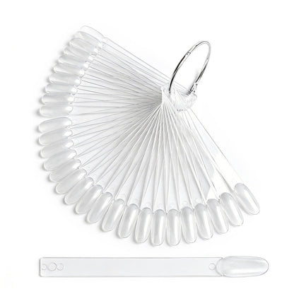 100 PCS Clear Nail Swatch Sticks -Round