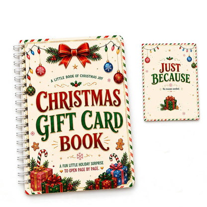 DIY Christmas Gift Card Book with Spiral Binding and Handwritten Notes - Style1