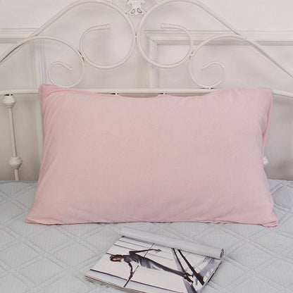 Pillowcase and Pillow Towel Set Cooling Pillow Covering Decorative Cushion Cover Set Pink