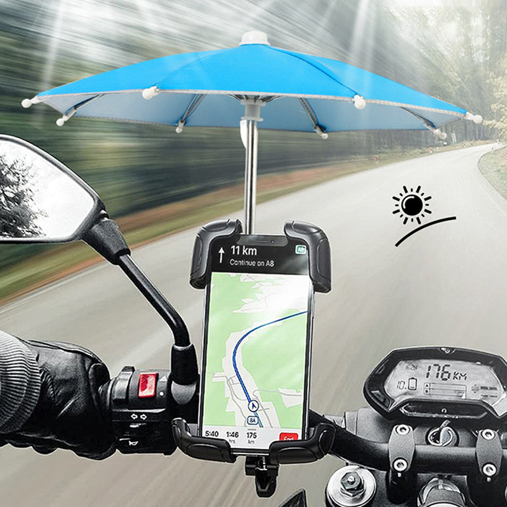Phone Umbrella Suction Cup Stand Outdoor Phone Shade Cover Sky Blue