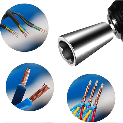 2Pcs Wire Twister Tools for Drill Wire Nut Twister Shank Cable Wire Twisting Tools