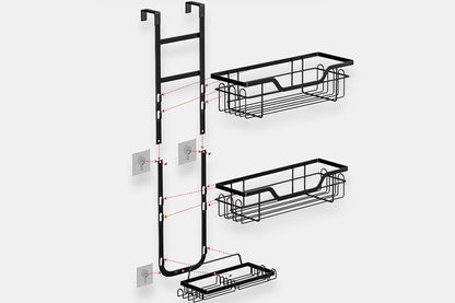 Over The Door Shower Caddy Bathroom Hanging Organizer Shampoo Holder Soap Holder