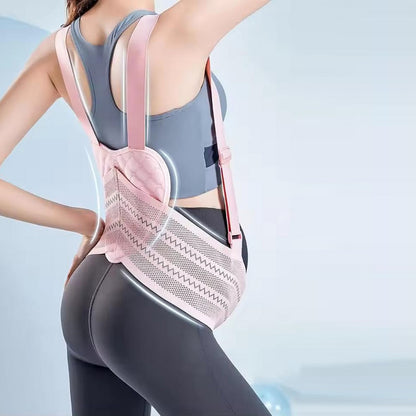 Maternity Belt Back Support Adjustable Abdominal Binder for Pregnancy-Pink