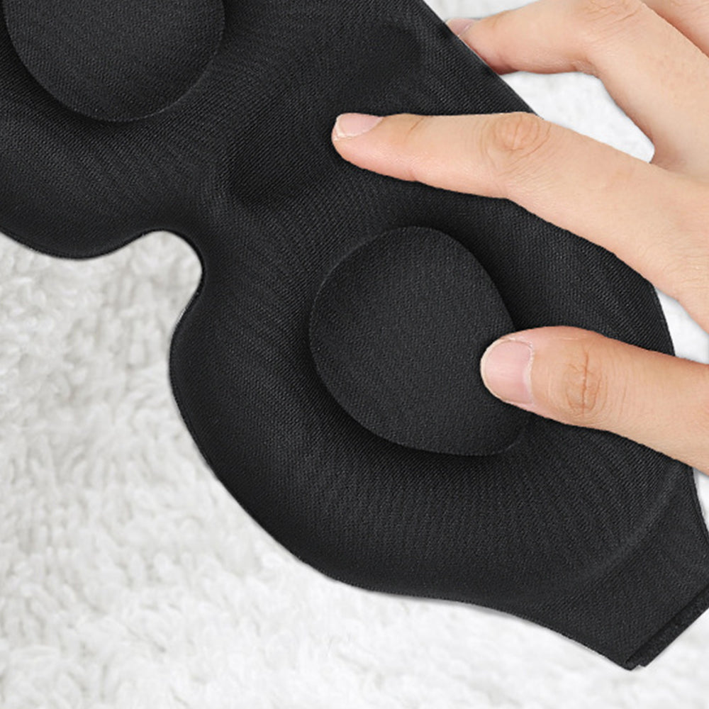 Travel 3D Sleeping Eye Mask Light Blocking Eye Shade Cover Black