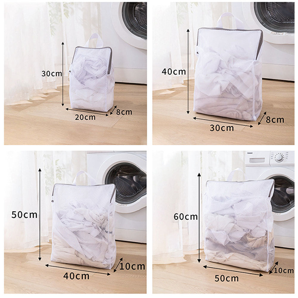 4 Pack 3D Polyester Mesh Laundry Bags with Handles