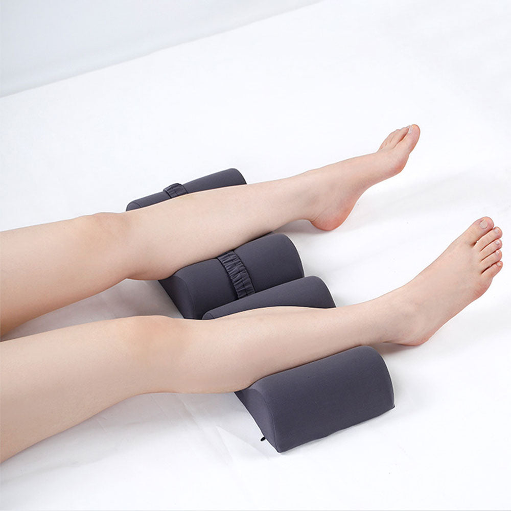 Foldable Knee Pillow for Side Sleepers Leg Support Pillow with Elastic Strap
