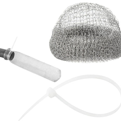 24 Pieces Drain Filter for Washing Machine Stainless Steel Hair Snare Traps with 24 Pcs Cable Ties