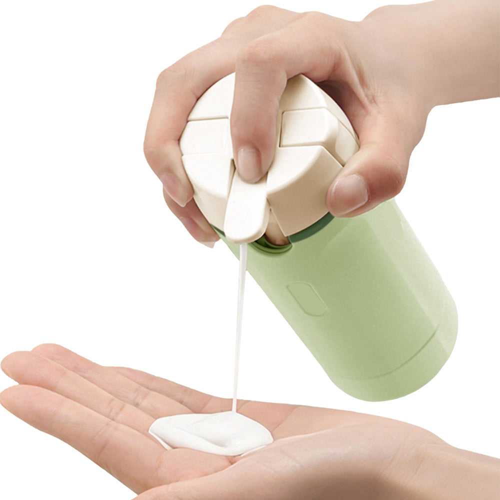 4 in 1 Travel Dispenser with 30ml Travel Bottles Travel Bottles for Shampoo Lotion-Green