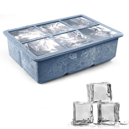 3Pcs Silicone Ice Cube Trays with Lid 18 Cavity Large Square Mold for Whisky Cocktail