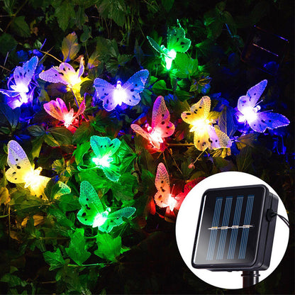 12/20 LED Solar Butterfly String Lights Outdoor Lighting Decoration Lamps