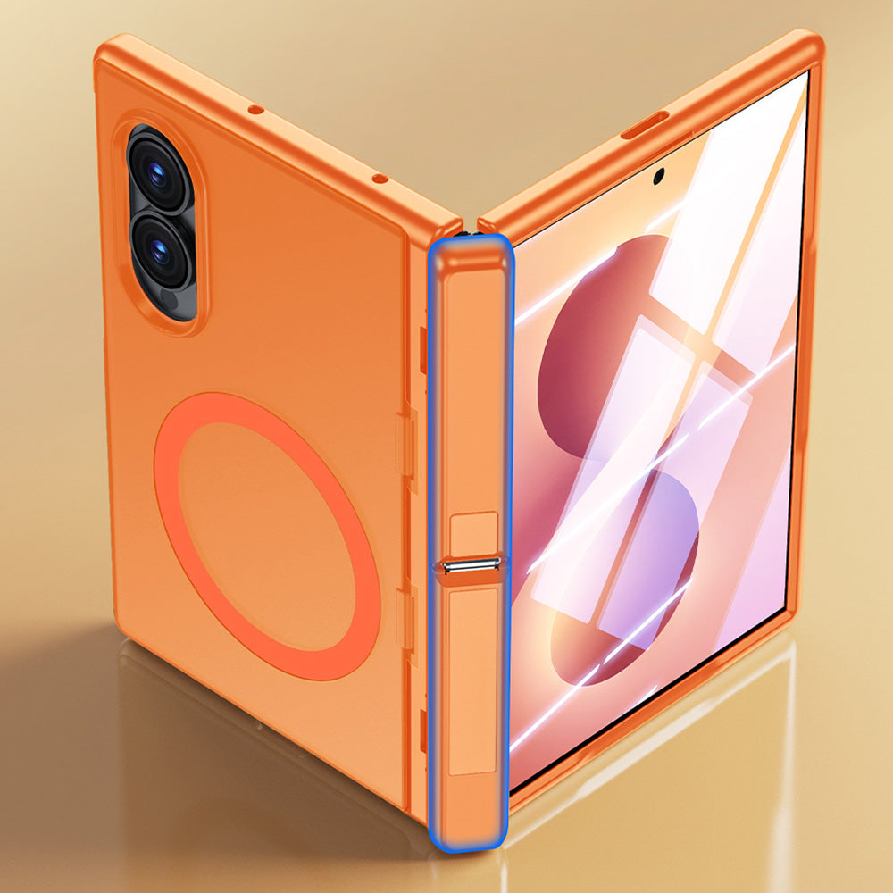 Phone Case for Galaxy Z Fold 8 with Screen Protector - Orange