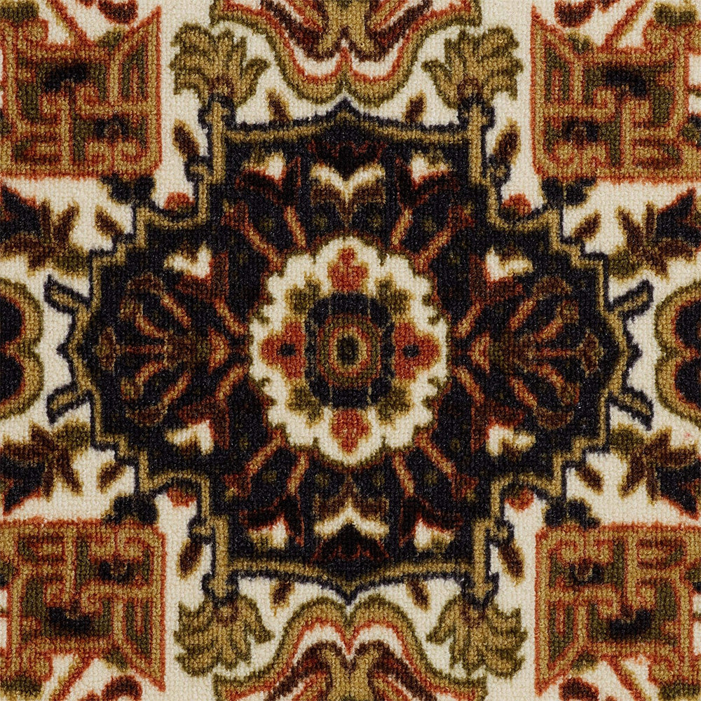 Crystal Velvet Vintage Boho Rug Non-Slip Floor Carpet for Bedroom Dining Room-Brown