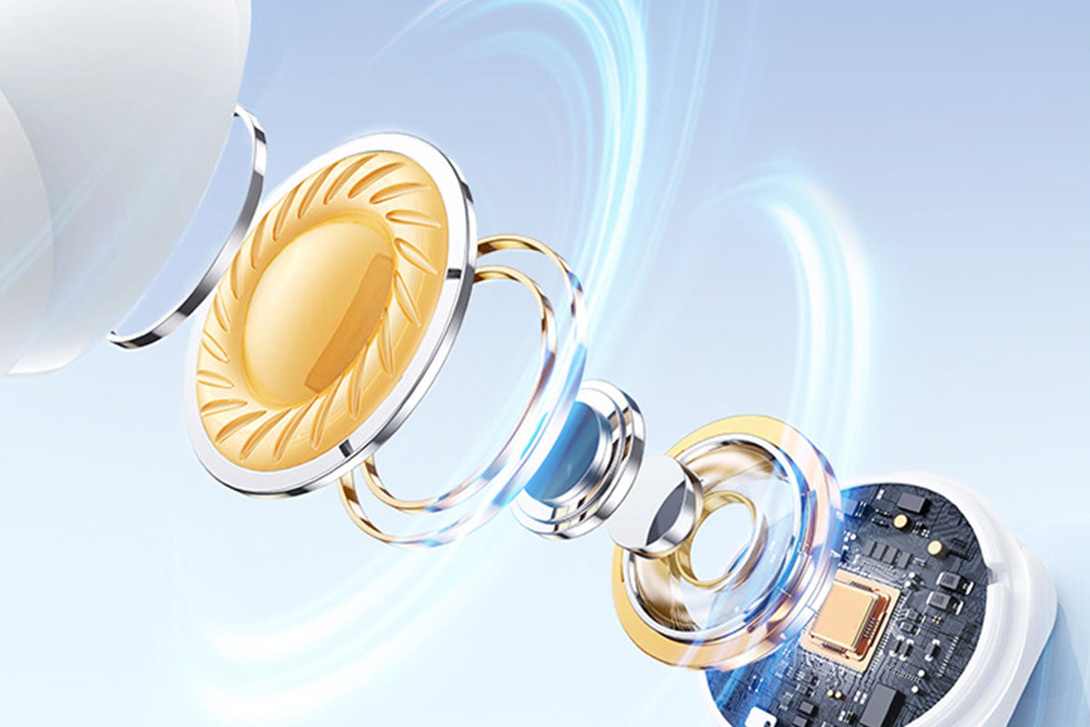 Bluetooth AI Translation Earbuds with LCD Touchscreen 150 Languages-White