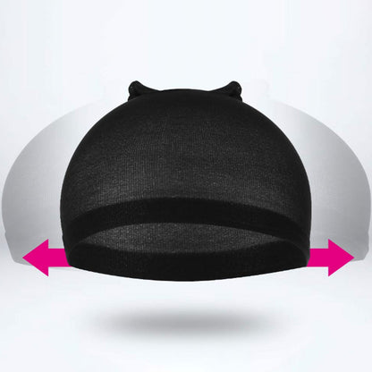 8Pcs Stocking Wig Caps Stretchy Nylon Hair Net for Women Black