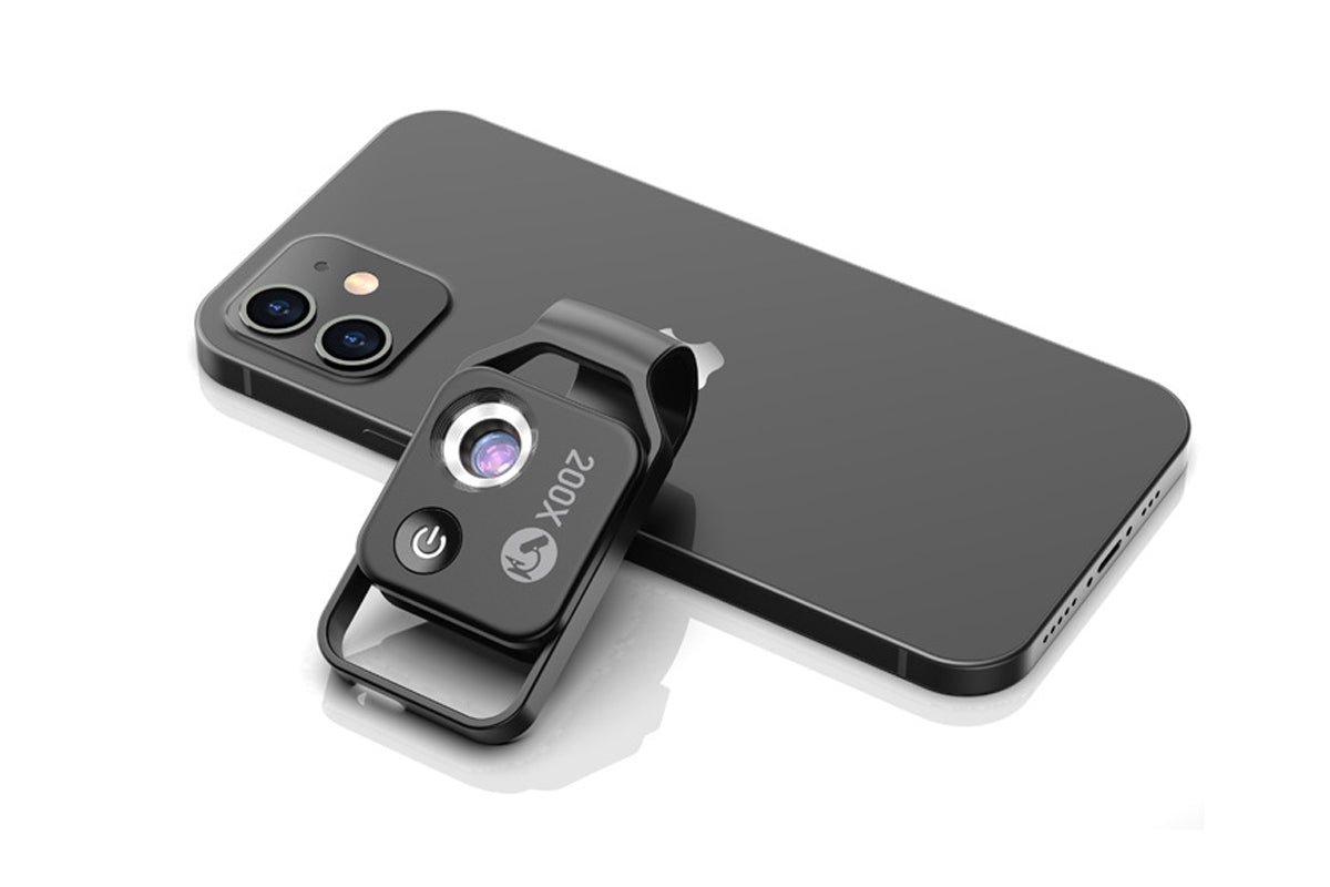 200X Phone Mini Pocket Microscope - Black