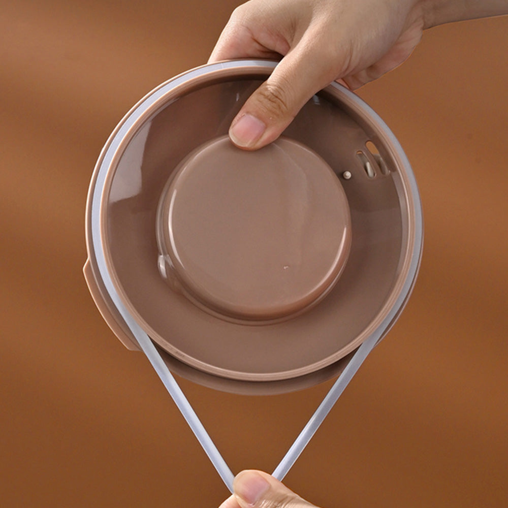 1200ML Large Ramen Bow with Lid Spoon Storage Bag-Brown
