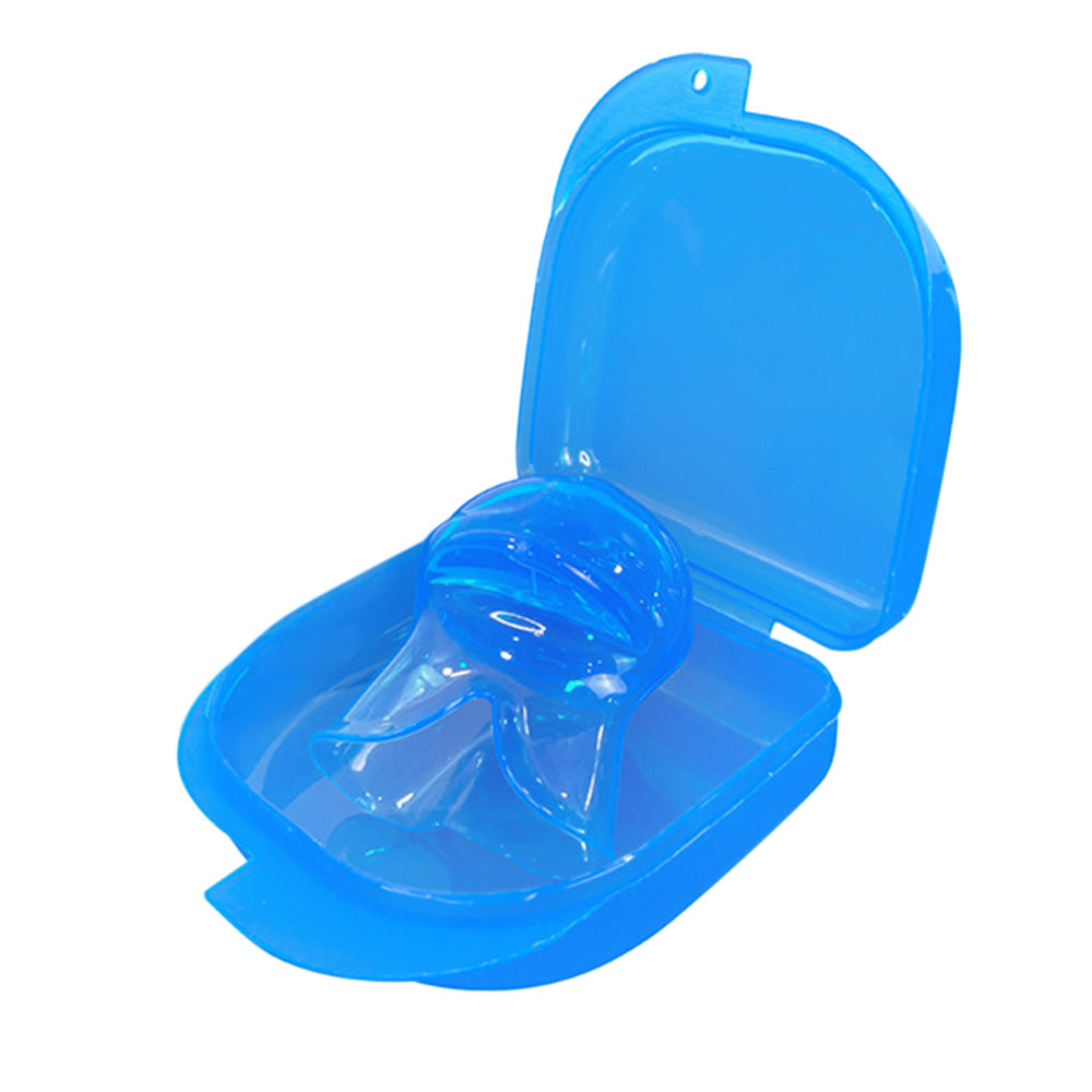 Anti-Snoring Tongue Stabilizing Mouthpiece Sleep Aid with Storage Case Blue