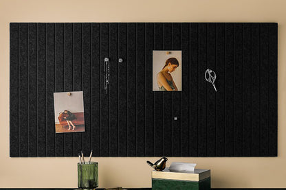Felt Wall Tiles Self Adhesive Felt Bulletin Board Tiles Push Pin Organizer Board -Black