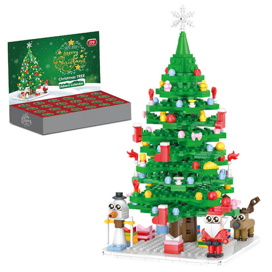24 Dasys Advent Calendar Christmas Tree Building Blocks Countdown Calendar