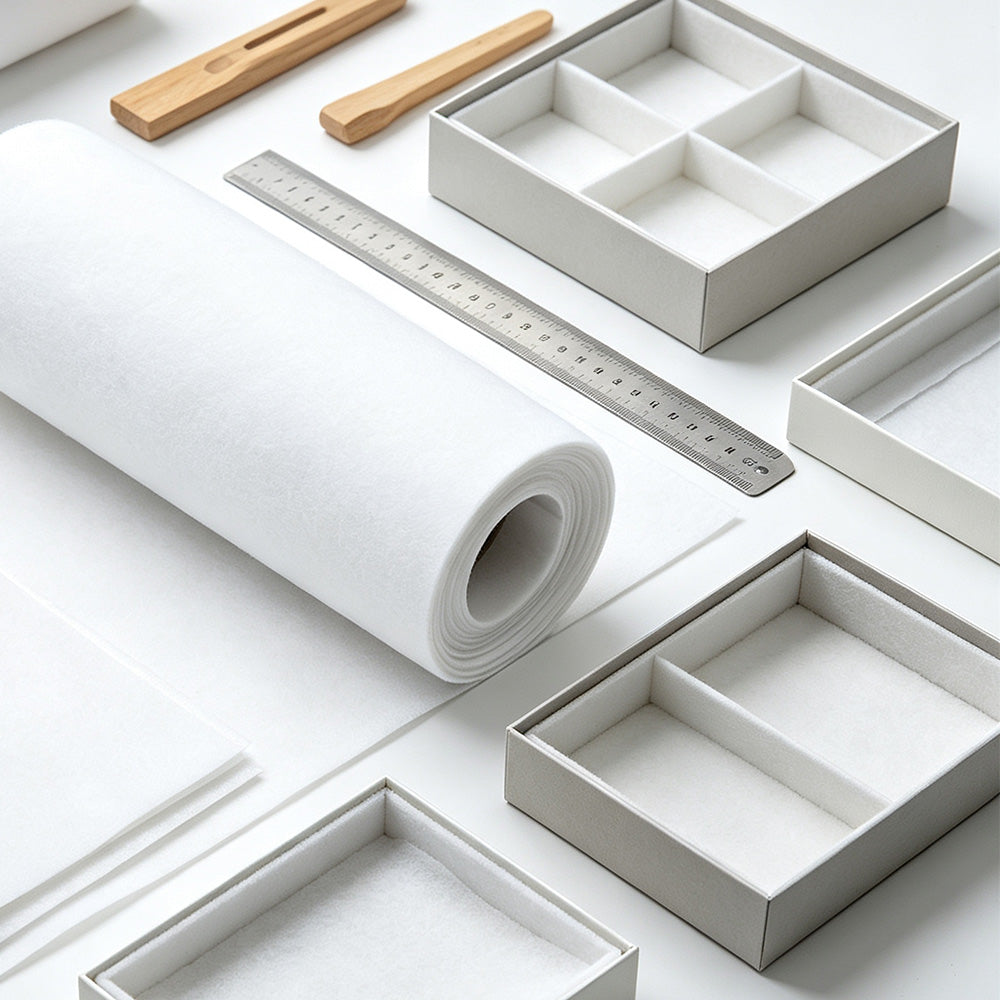 150x50cm Self Adhesive Flocking Fabric Roll for Crafts and Liners - White