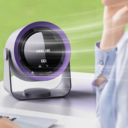 Digital Display Desk Fan Air Circulator Quiet Fan 100 Speeds Adjustable Table Fan for Camping Office Dorm Grey