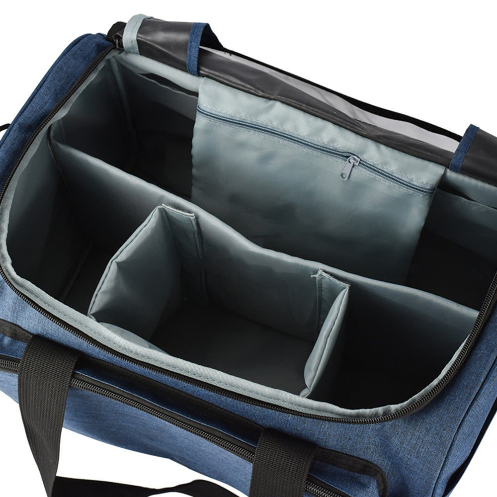 Knitting Storage Bag Wool Tote Crichet Hook Needles Accessories Organizer-Blue