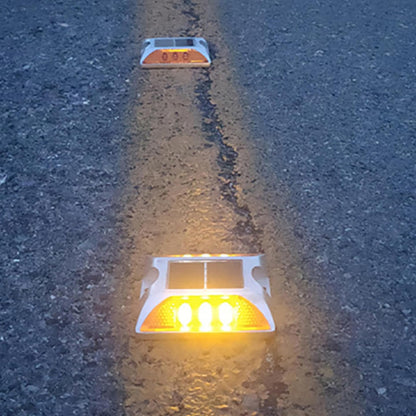 4 Piece Solar Deck Lights for Roadway Driveway - Yellow