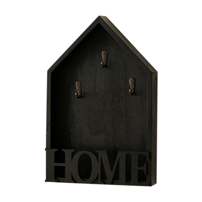 Vintage Key Holder Wall Mount with 3 Hooks Key Rack - Black