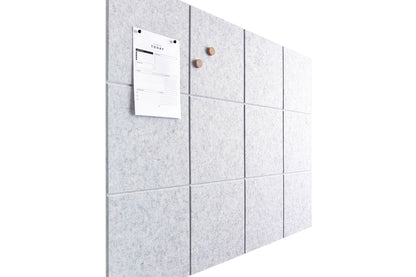12 Piece Large Felt Bulletin Boards - Grey