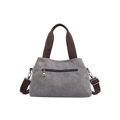 Crossbody Bag 3-Compartments Satchel Handbags Purse Messenger Shoulder Bag Grey