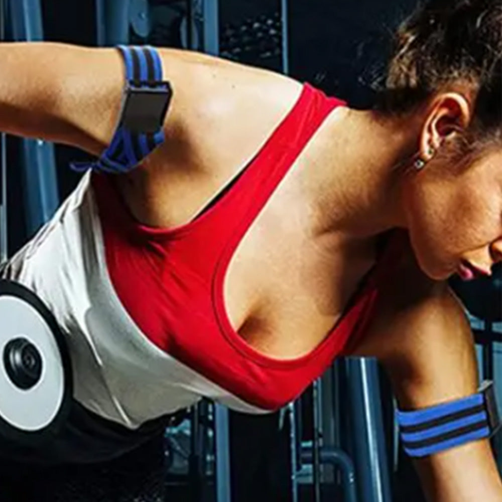 BFR Bundle Booty Resistance Bands Blood Flow Restriction Straps for Glute and Hip Exercising Fitness Blue