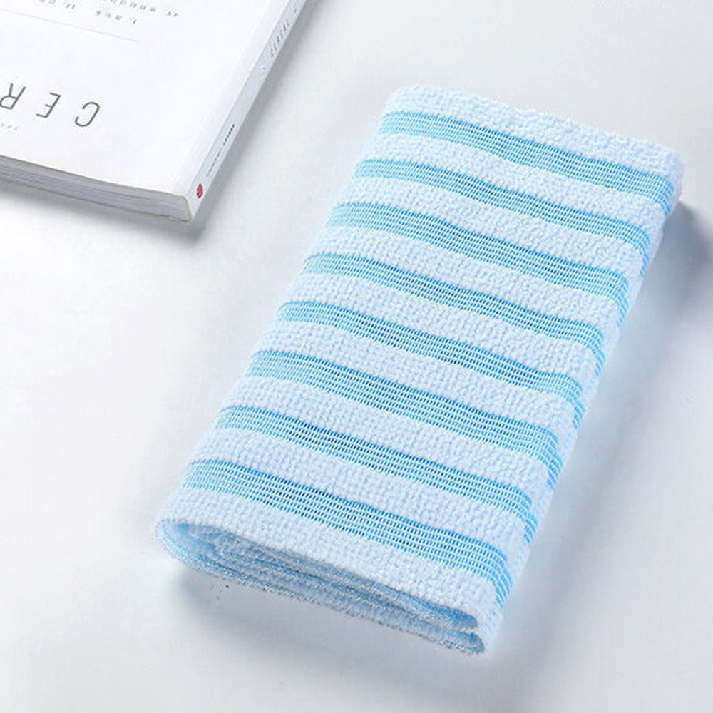 2 PCS Extra Long Exfoliating Back Scrubber Adult Bath Washcloth for Smooth Skin Blue