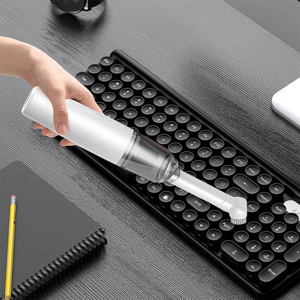 Portable Cordless Handheld Vacuum with Two Suction Modes - White