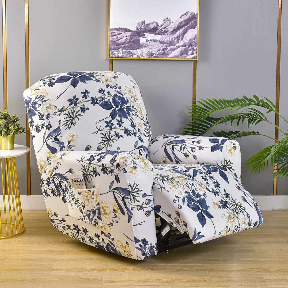 4-Piece Set Printed Recliner Chair Protector Cover Stretch  Sofa Couch Slipcover Style 5