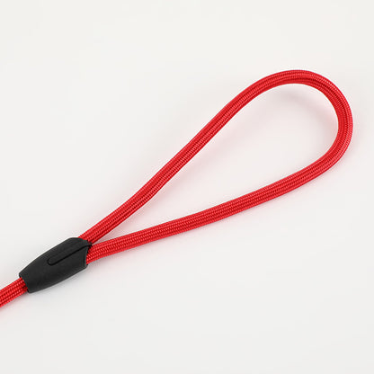 2 Pack 140cm Nylon Slip Lead Dog Leash P Chain Pet Training Rope Red
