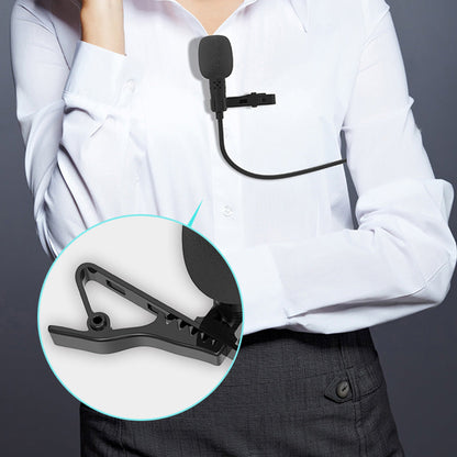 USB Lapel Microphone Clip-on Omnidirectional Microphone Lavalier Mic for Mobile Phone PC Recording Streaming Type-C Style