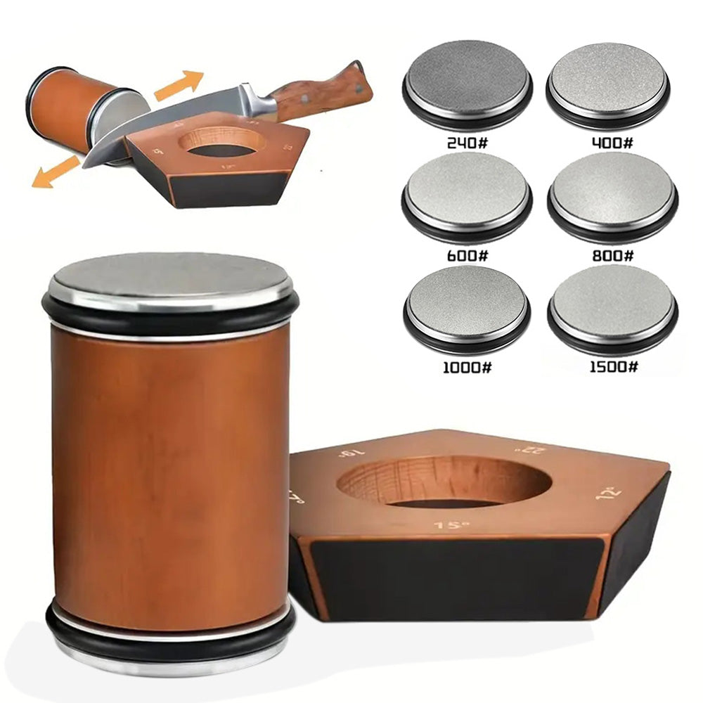 5-Angle Rolling Knife Sharpener with 6 Grit Discs