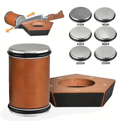 5-Angle Rolling Knife Sharpener with 6 Grit Discs