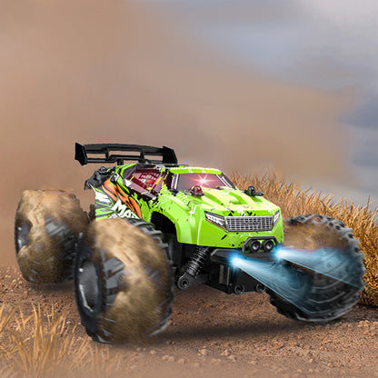 1:18 Scale Remote Control Car All-Terrain RC Truck with LED Lights Green