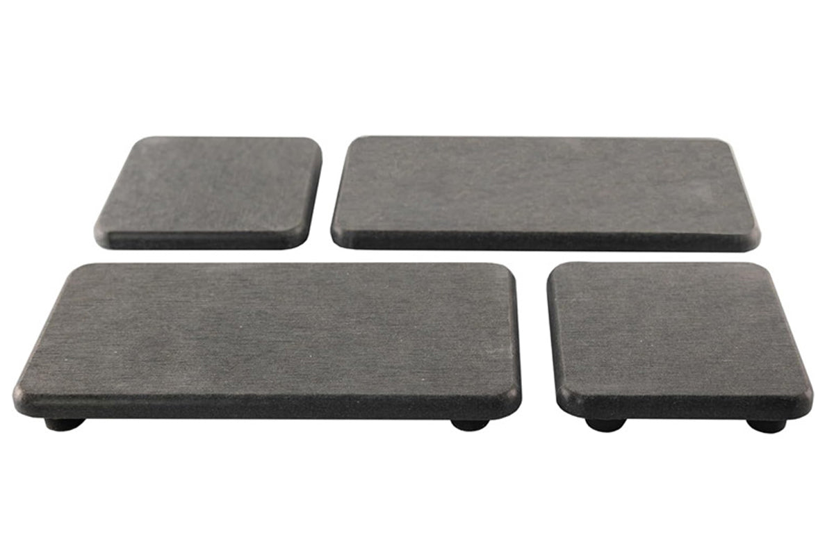 4Pcs Water Absorbent Diatomite Trays Non-Slip Fast-Drying Sink Diatomite Coasters-Deep Gray