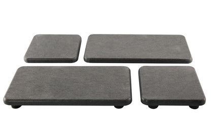 4Pcs Water Absorbent Diatomite Trays Non-Slip Fast-Drying Sink Diatomite Coasters-Deep Gray