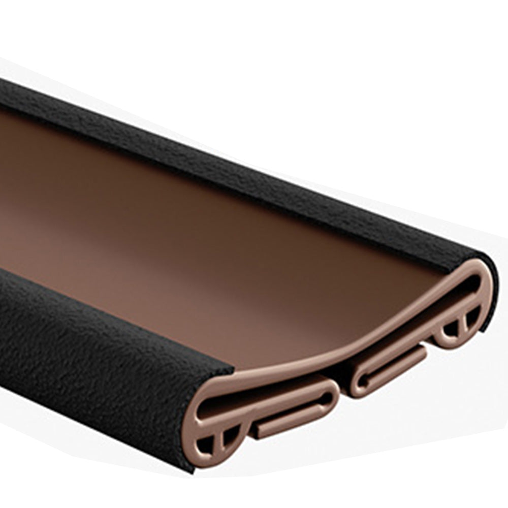 93cm Door Bottom Seal Strip Sound Reducing Felt Light Blocking - Brown