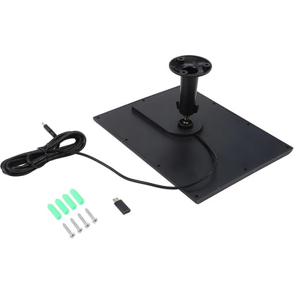 8W Solar Panel Charger Compatible with Ring Stick Up Cam Battery-Black