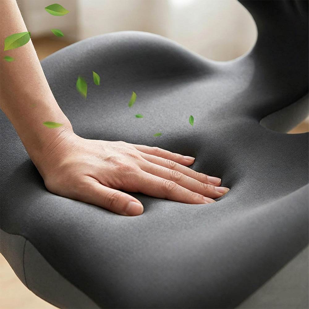 Ergonomic Back Hip Support Cushion For Office Chair And Car Seat-Grey