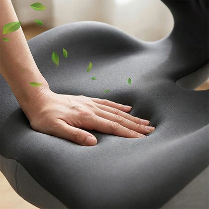 Ergonomic Back Hip Support Cushion For Office Chair And Car Seat-Grey