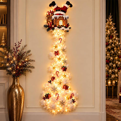 2D Acrylic Christmas Enchanted Path Wall Light  Warm White Wall Light - Train