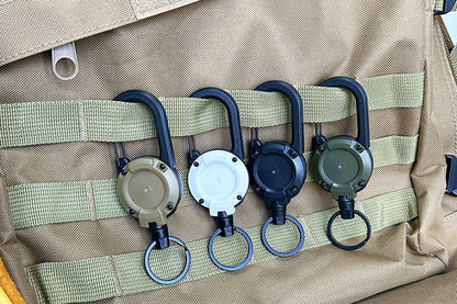 4 Piece Retractable Keychain Carabiner Badge Holder