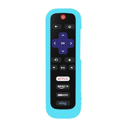 2 Pack Glow in The Dark Silicone Case Cover for Roku TV Remote -Blue