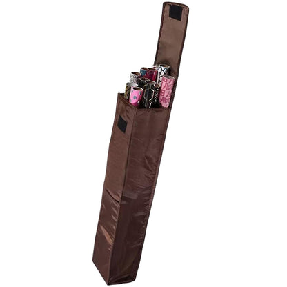 Wrapping Paper Storage Bag with Pocket for 9 Christmas Gift Wrap Rolls - Coffee